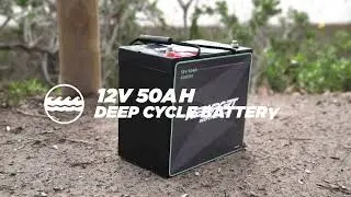 Newport 12v 50ah Deep Cycle Battery | Lightweight Sealed AGM Marine Battery