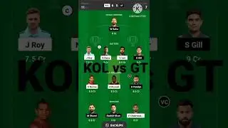 KOL vs GT Dream11 team/ KOL vs GT Dream11 Prediction #ipl #ipl2023 #dream11 #ytshorts #shorts