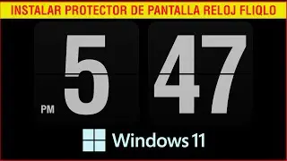 Como poner un Protector de Pantalla Personalizado en Windows 11 2026 | reloj digital fliqlo Windows