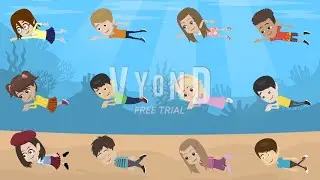 Vyond Characters Swimming