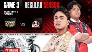 DEWA UNITED ESPORTS vs GEEK FAM ID | Regular Season Week 4 Day 3 | Game 3 | #MPLIDS16