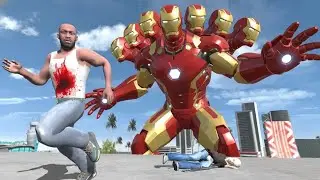 Gaint Iron Man Attack On City 😱 | Indian Bikes Driving 3d 