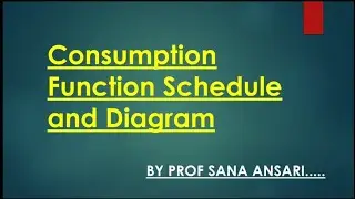 CONSUMPTION FUNCTION|DIAGRAM|SCHEDULE|TABLE@ProfSanaAnsari