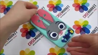 Объемный 3D силиконовый чехол для Samsung J3 2016 Galaxy J320 Заяц Джуди