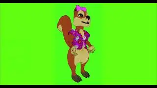 2D SQUIRREL GUGU#29 || GREEN SCREEN || 4k || ANIMATION  || FREE 3D