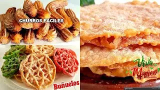3 Postres F&aacute;ciles y R&aacute;pidos Sin Horno Para Vender || BU&Ntilde;UELOS Y CHURROS| 3 Postres Mexicanos FACILES