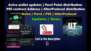 Avive wallet update | Parcl Point distribution | PSE Contract Address | AlterProtocol distribution.