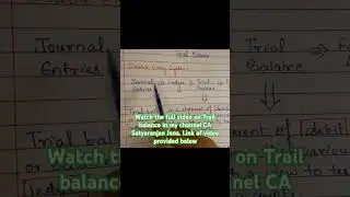 How to prepare Trail balance