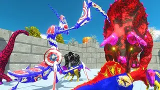 CAPTAIN AMERICA MANTIS RESCUE CHALLENGE TRAP RUN -Animal Revolt Battle Simulator