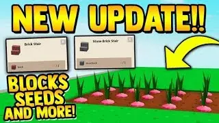 *NEW* BLOCK & FARM UPDATE!! (brick, seeds & More) | Skyblock ROBLOX