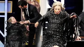 Identity of Elderly Stuntwoman in Awards Prank Revealed