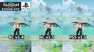 Genshin Impact PS5 Frame Rate Test - PS5 BC 1.4 / BC 1.5 / PS5 1.5