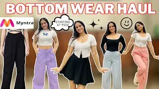 Myntra Affordable Bottom Wear Try On Haul ❤️ | Cargo Pants, Mini Skirts, Formal Pants & Trousers