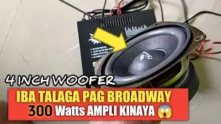 SOUNDTEST HUG 300 WattS AMPLIFIER Kinaya ng BROADWAY 4 INCH SPEAKER