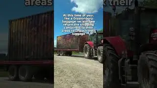 These shipping containers hold components to the Glastonbury areas