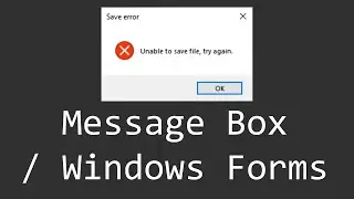 Как вызывать Message Box C# Windows Forms - Visual Studio | #Message #Box #C# #Windows #Forms