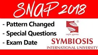 SNAP 2018 [Pattern Changed] [Special Questions] [Exam Date]