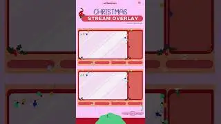 Christmas theme twitch overlay - Aesthetic xmas stream package for small streamers