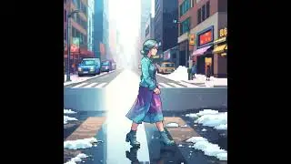 Pixel Rain on City Street - #klingai Kontest #PixelPixel Effect