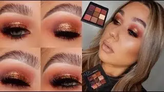 HUDA BEAUTY WARM OBSESSIONS PALLET | DEMO & REVIEW | Jesscorbsmakeup.