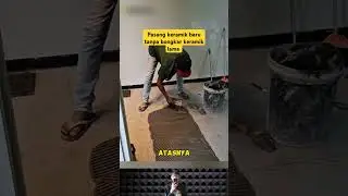 Cara pasang keramik baru tanpa bongkar keramik lama #tukangbangunan #construction