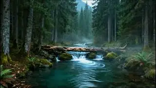 Deep Forest River Ambience with Birds | Relaxing Nature Sounds for Sleep