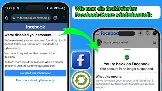 Wie man ein dauerhaft gesperrtes Facebook-Konto wiederherstellt (Update 2026) || Wiederherstellung