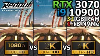 Redout Enhanced Edition | 1080p vs 1440p vs 2160p | RTX 3070 | i9 10900 | 32GB RAM | 1TB NVMe