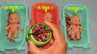 3.56 Minutes Satisfying Video | Mixing Funny Candy ASMR and Make Up in 3 Bathtubs with Magic M&M&rsquo;s 