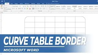 How to curve table border in word || BACK-SPACE