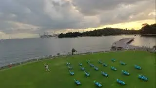 Open Air Movies at Marina at Keppel Bay Setup - Cinewav