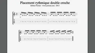 Exercice guitare - Placement Rythmique à la double croche