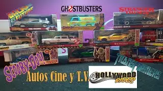 Jada Hollywood Rides Cine y Tv ⭐ Autos a escala 🚗 Stranger Things Transformers Kitt Ecto 1 Delorean