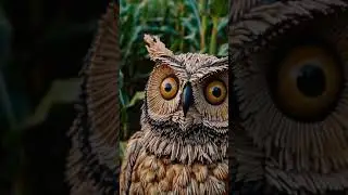 Wooden Owl Guardian of the Plantation