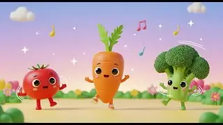 Talking & Dancing Vegetables 🥕🍅 | Fun Healthy Veggie Song for Kids | 3D Baby