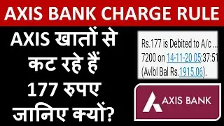 Со счетов банка Axis Bank списывается 177 рупий. Узнайте, почему. Правила взимания комиссий в бан...