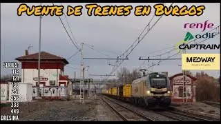 Trenes Renfe, Medway, Captrain y Adif en Burgos 01,02 y 04/03/2025