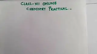VIVA QUESTIONS- ONLINE CHEMISTRY VIVA:A VIDEO FOR GUIDANCE