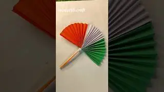 easy kids craft independence day #shorts#trending #viral #youtubeshorts #craft #india#fan#papercraft