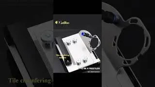 Efficient 45&deg; cuts for corners with our durable angle grinder tile chamfer bracket