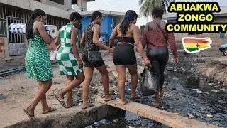 Rural Africa 🇬🇭 | Walking Through Ghana-Kumasi Abuakwa Zongo Community