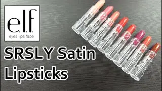 elf SRSLY SATIN LIPSTICKS: образцы и обзор