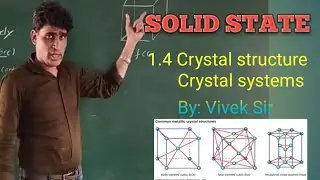 SOLID STATE 1.4 Crystal structure, Cubic systems