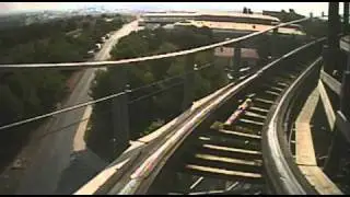 Stampida Wooden Roller Coaster Front Seat POV Onride PortAventura Spain Port Aventura