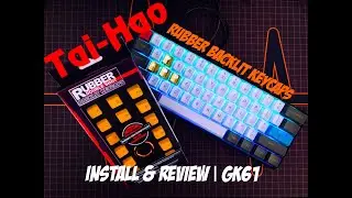 Tai-Hao Backlit Rubber Keycaps | Installation & Review | GK61 Keyboard