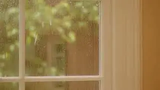 ☕ Cozy Rainy Window Background | Soft Rain Sounds for Relaxation & Focus
