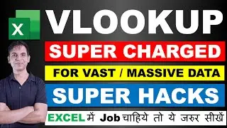VLOOKUP Advance Hacks for Vast Data / VLOOKUP on Massive Data in Excel