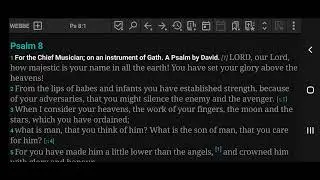 Psalm 8 (WEBBE)