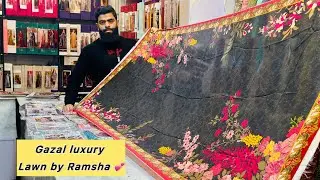 Gazal Luxury Lawn Collection By Ramsha Vol 3/ Summer Collection 2025/Unsitichted Designer Dresses 25