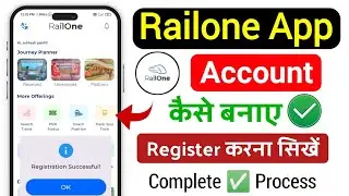 How to create an account in Rail One App | How to register for Railone | Railone App ||